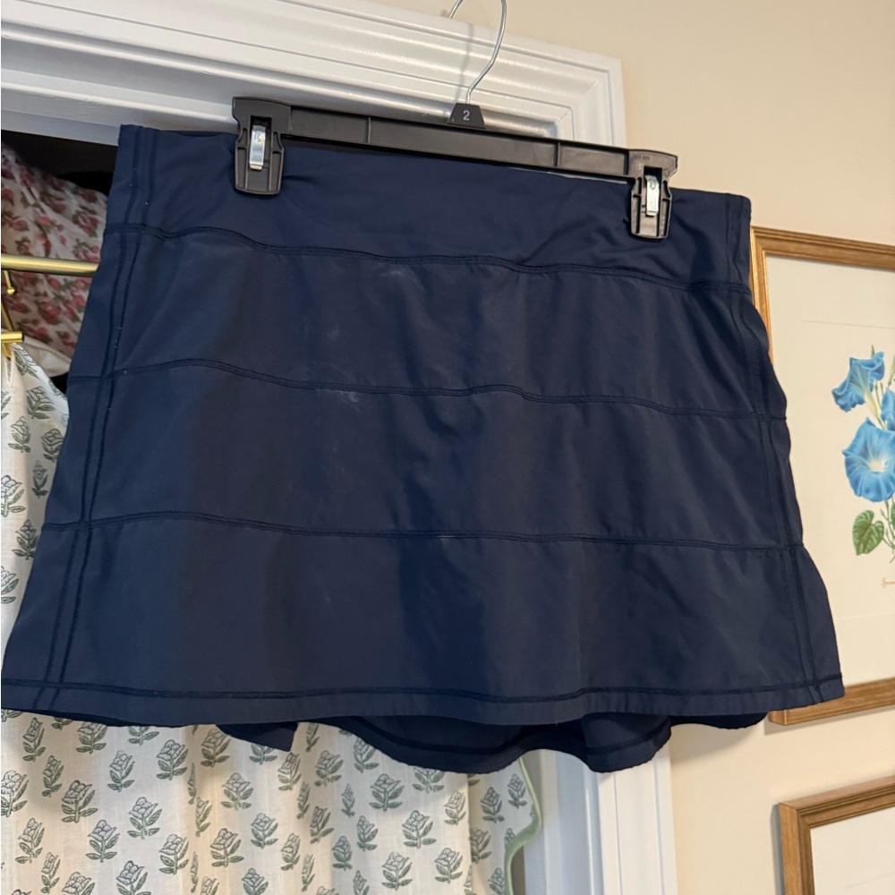 Navy Blue Lululemon Women’s Mid-Rise Long Pace Rival Skirt